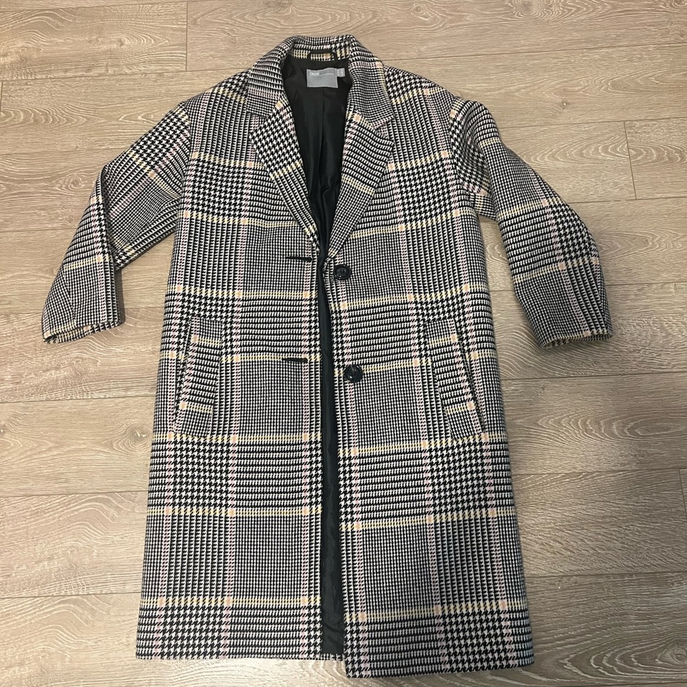 ASOS checkered peacoat
